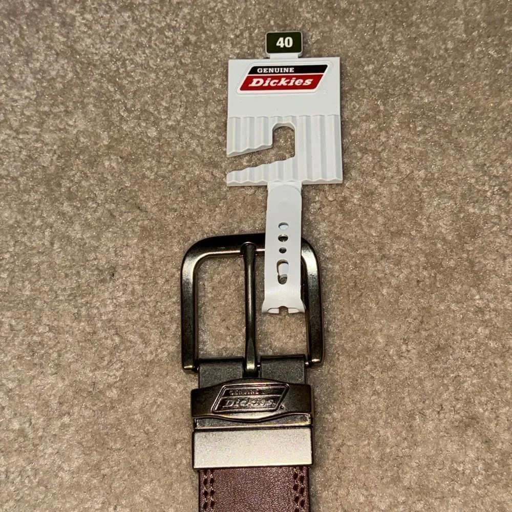Dickies Reversible men's leather belt brown